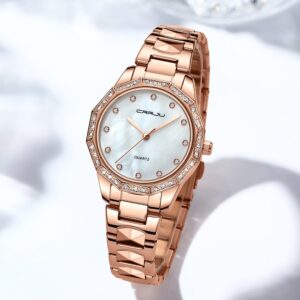 CRRJU 2195 Waterproof Quartz Stainless Steel Ladies Luxury Rologio Feminio Watch