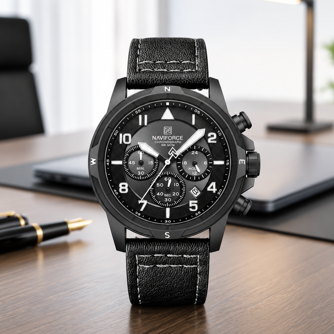 Naviforce 8077 L - Black White
