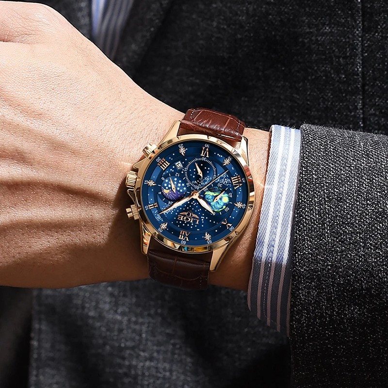 LIGE 89107 Men's Business Chronograph Watch - Image 4
