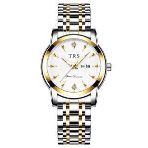 TRSOYE TRS-6603 Luxury Design Elegant Watch For Women- Silver Gold
