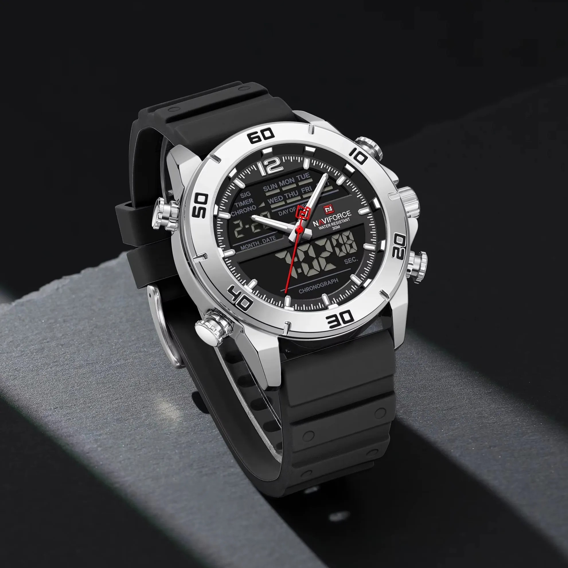Naviforce 9253-T For Man - Silver Black - Image 2