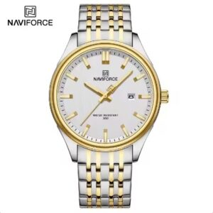 Naviforce 8039 - Silver Gold White For Men