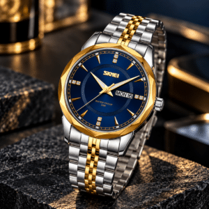 Skmei 9268 - Silver Gold Blue For Men