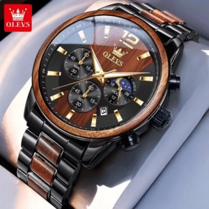 Olevs 3645 For Men - Black Lite Brown