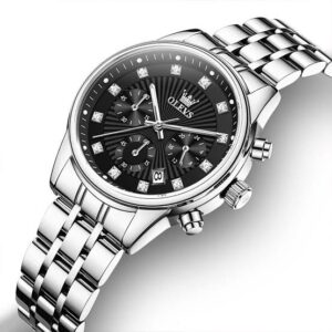 Olevs 3669 For Women - Silver Black